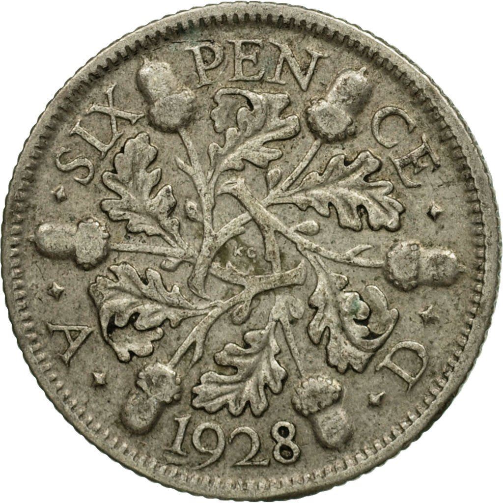 United Kingdom | 6 Pence Coin | George V | KM:832 | 1927 - 1936