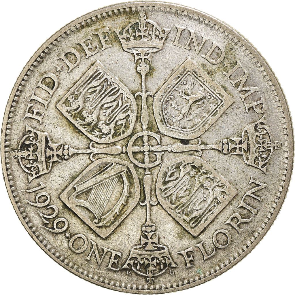 United Kingdom | 1 Florin Coin | George V | KM:834 | 1927 - 1936