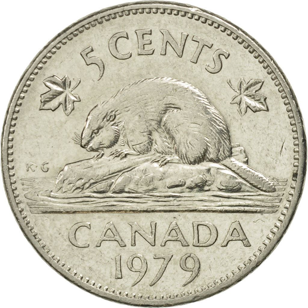 Canada | 5 Cents Coin | Nickel | 2nd portrait | KM:60.2 | 1979-1981