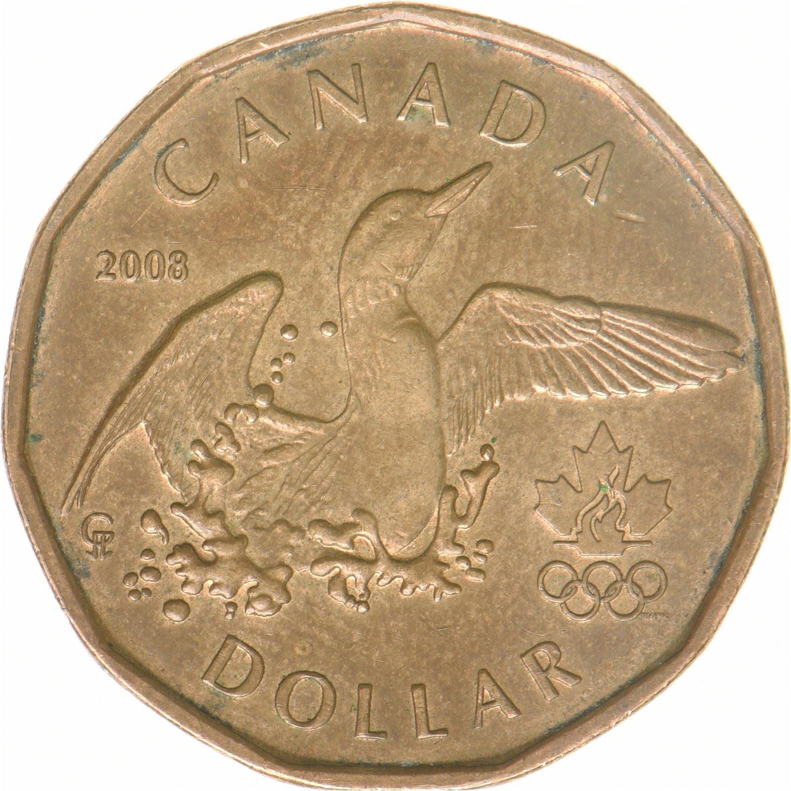 Canada | 1 Dollar Coin | Bronze plated nickel | Loon | KM:787 | 2008