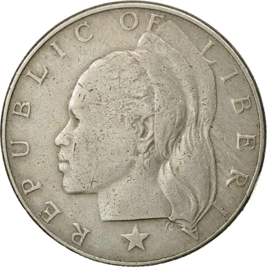 Liberia | 1 Dollar Coin | Olive branches | Km:18A | 1966 - 1975