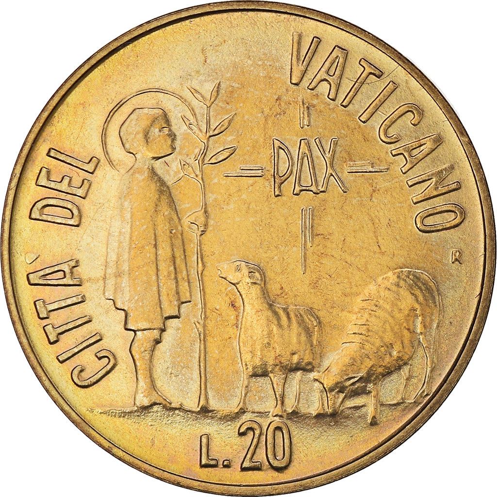 Vatican City | 20 Lire Coin | Shepherd | Km:178 | 1984