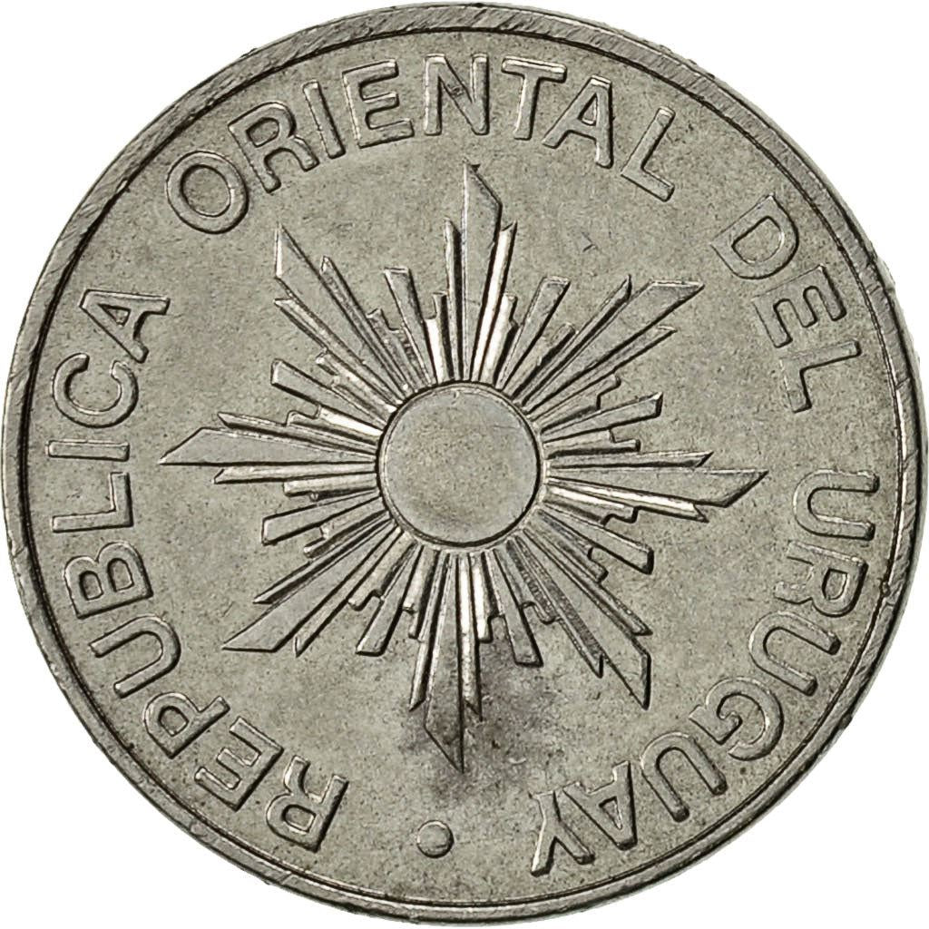 Uruguay | 10 Nuevos Pesos Coin | Radiant sun | Km:93 | 1989