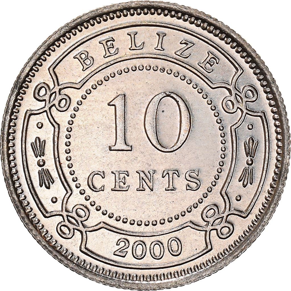 Belizean 10 Cents Coin | Queen Elizabeth II | KM35 | Belize | 1974 - 2000
