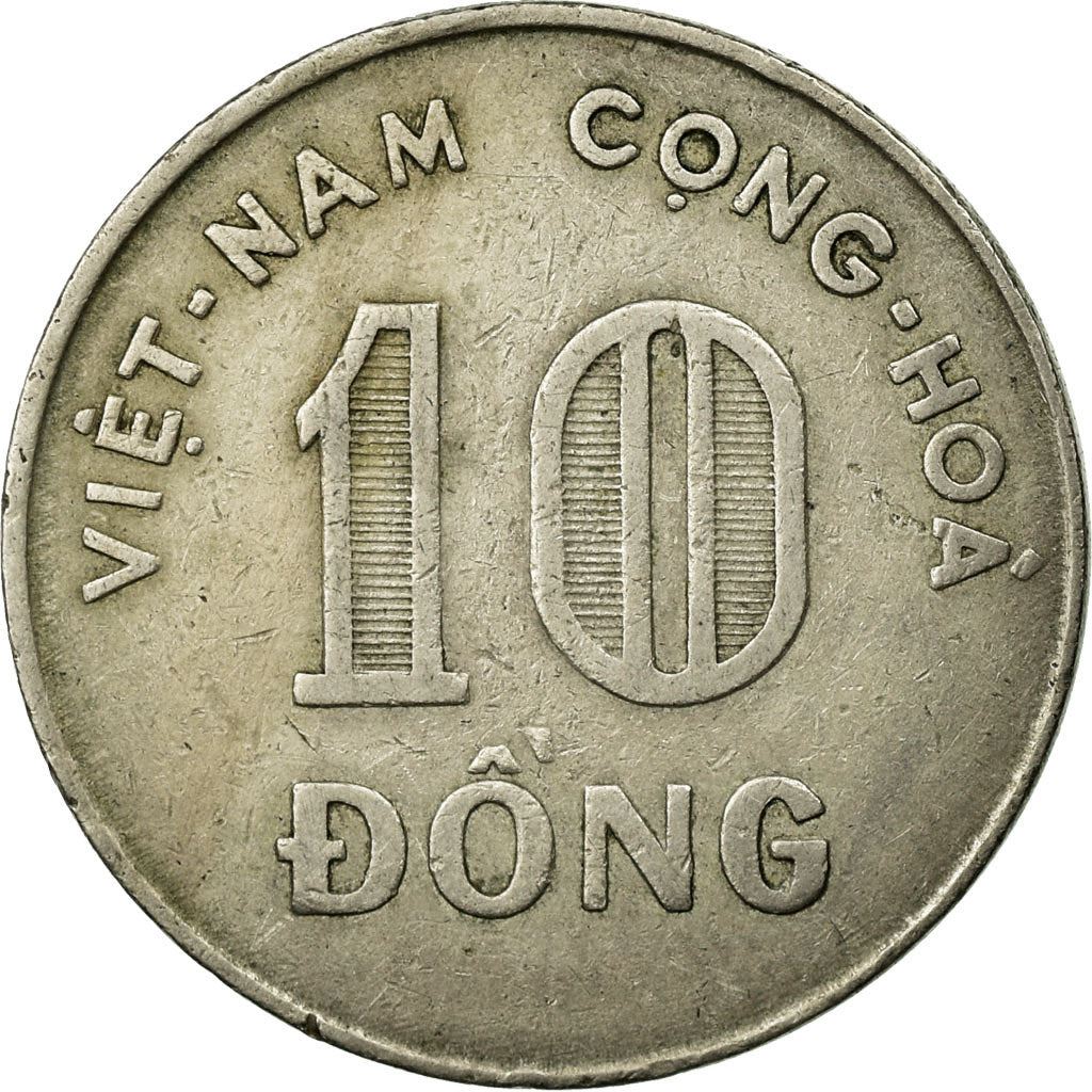Vietnam › South Vietnam | 10 Dong Coin | Rice stalks | Km:8 | 1964 - 1967