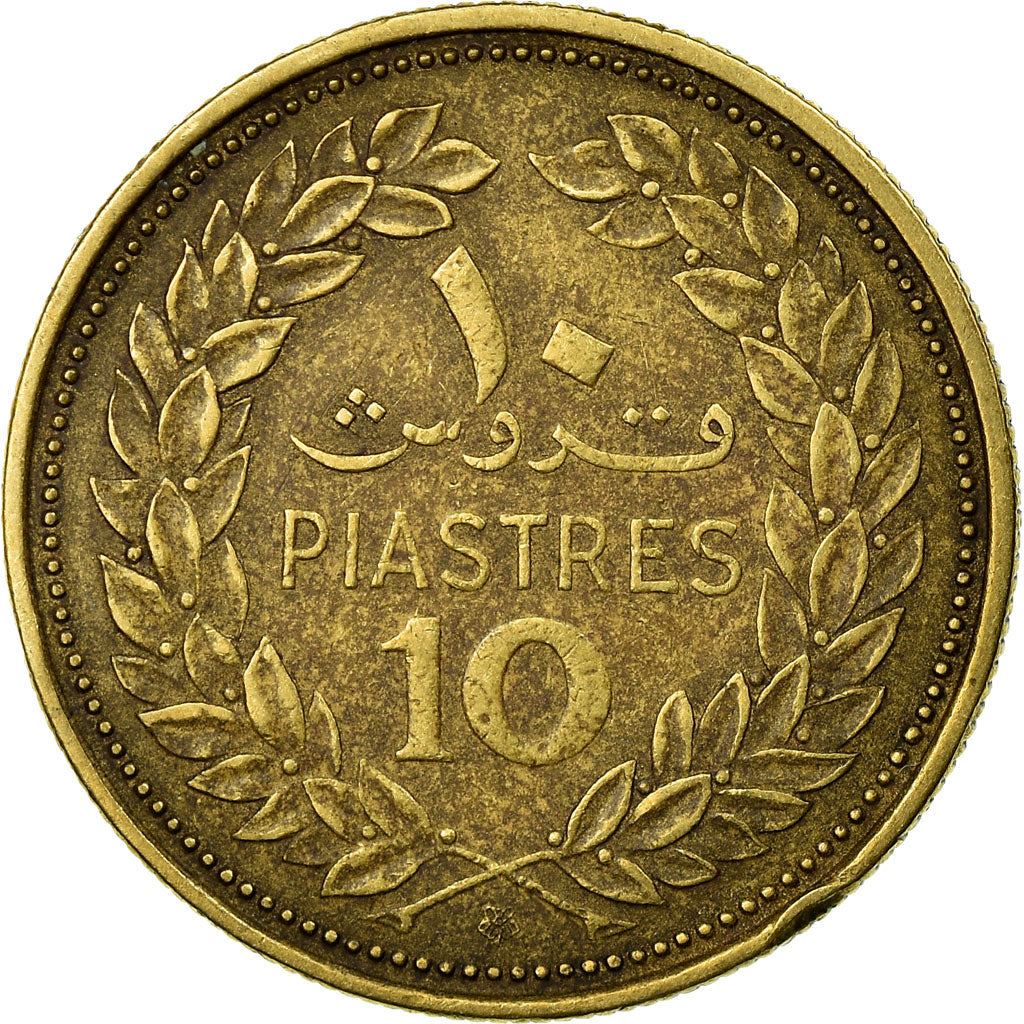 Lebanon | 10 Qirush / Piastres Coin | Cedar tree | Km:26 | 1968 - 1975