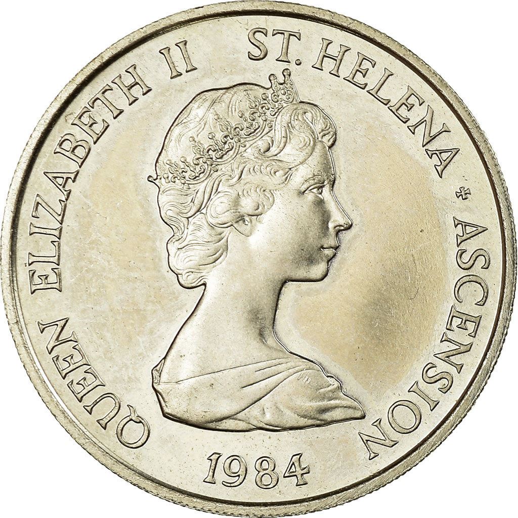 Saint Helena and Ascension | 10 Pence Coin | Elizabeth II | Arum Lily | Km:4 | 1984