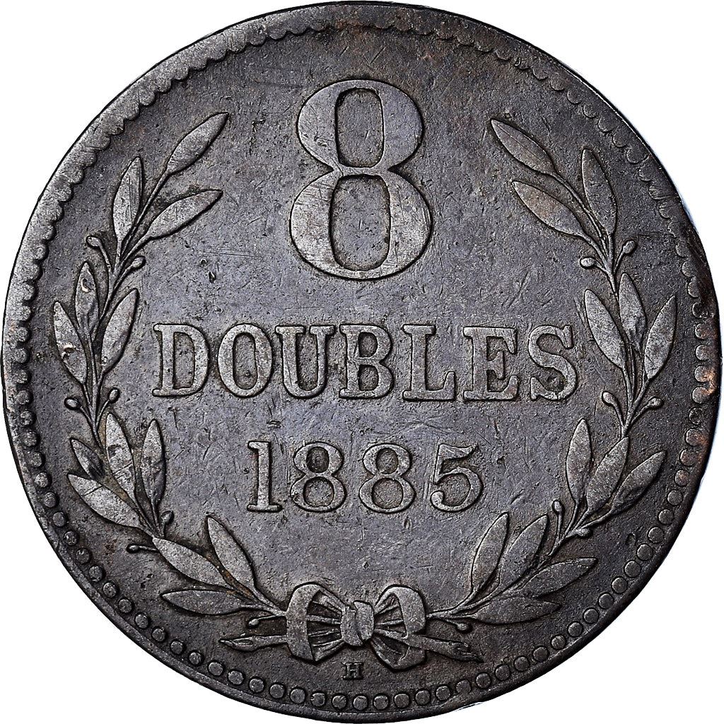 Guernsey 8 Doubles Coin | KM7 | 1864 - 1911