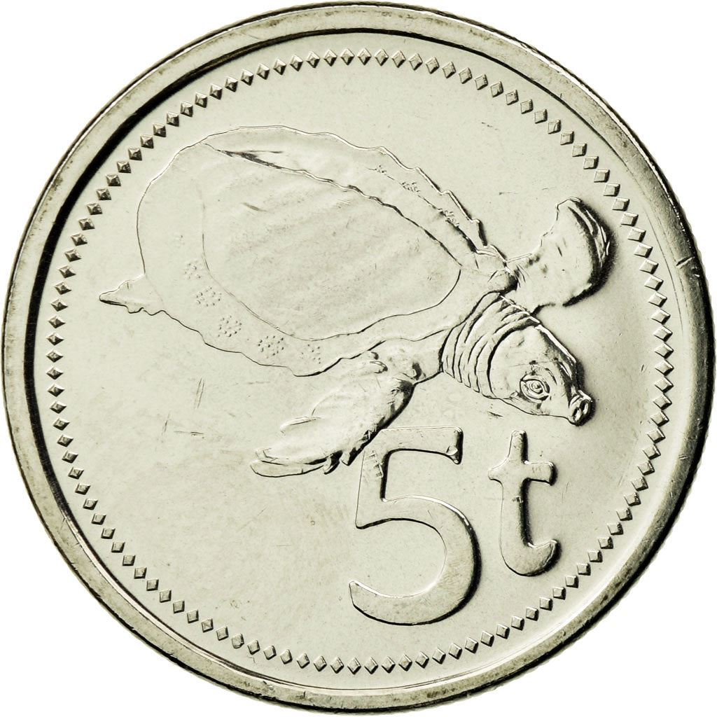 Papua New Guinea Coin Papua New Guinean 5 Toea | Elizabeth II | Turtle | KM3a | 2002 - 2018