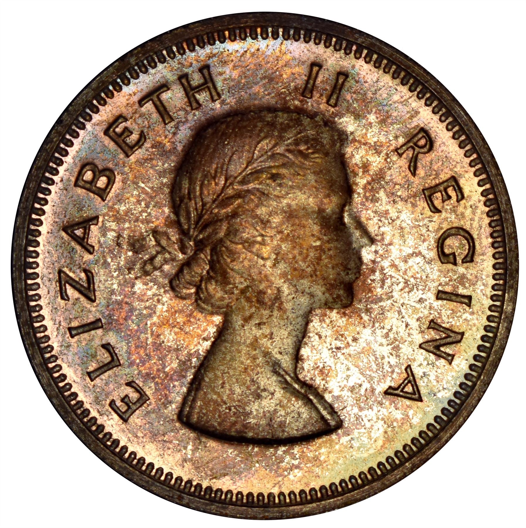 South Africa | 2 Shillings Coin | Elizabeth II | South African Shield | Km:50 | 1953 - 1960