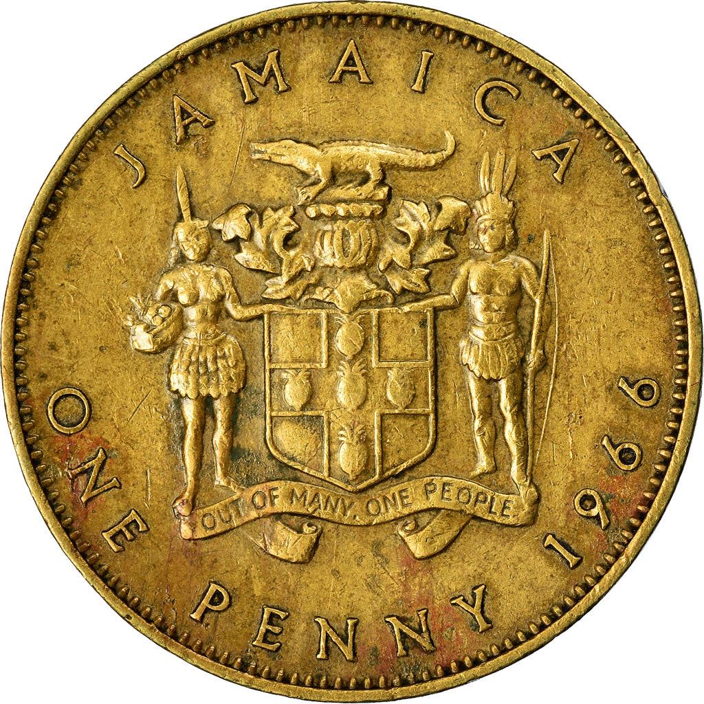 Jamaica Coin | 1 Penny Coin | Queen Elizabeth II | KM39 | 1964 - 1967