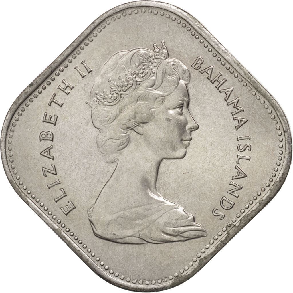 Bahamas | 15-Cent-Münze | Hibiskus | Kupfernickel | KM:5 | 1966–1970