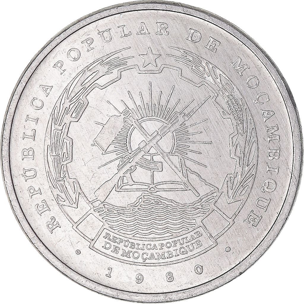 Mozambique | 5 Meticais Coin | Tractor | Tiller | Km:101 | 1980 - 1986