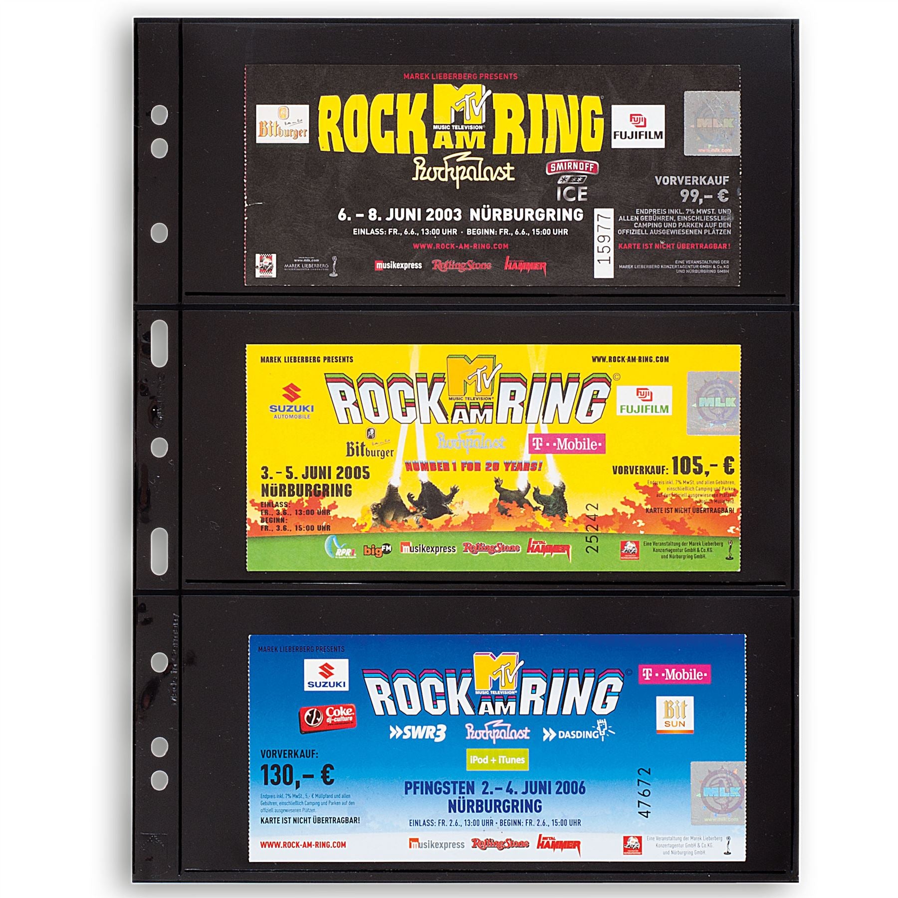 GRANDE Pocket Sheets for Ring Binders | Packs of 5 | Different Pocket Configurations | 2 Colors Available