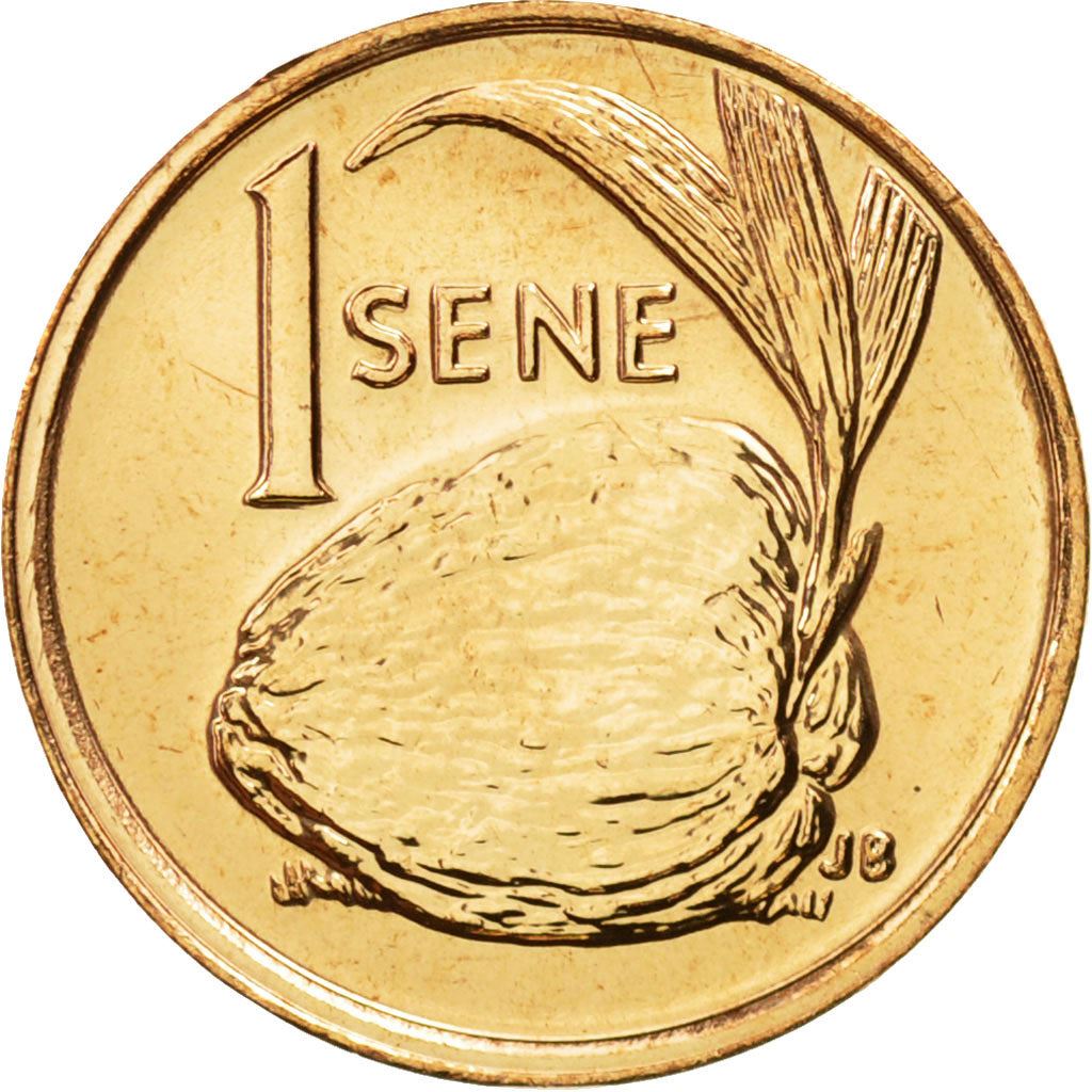 Samoa | 1 Sene Coin | Malietoa Tanumafili II | Coconut | Km:12 | 1974 - 1996
