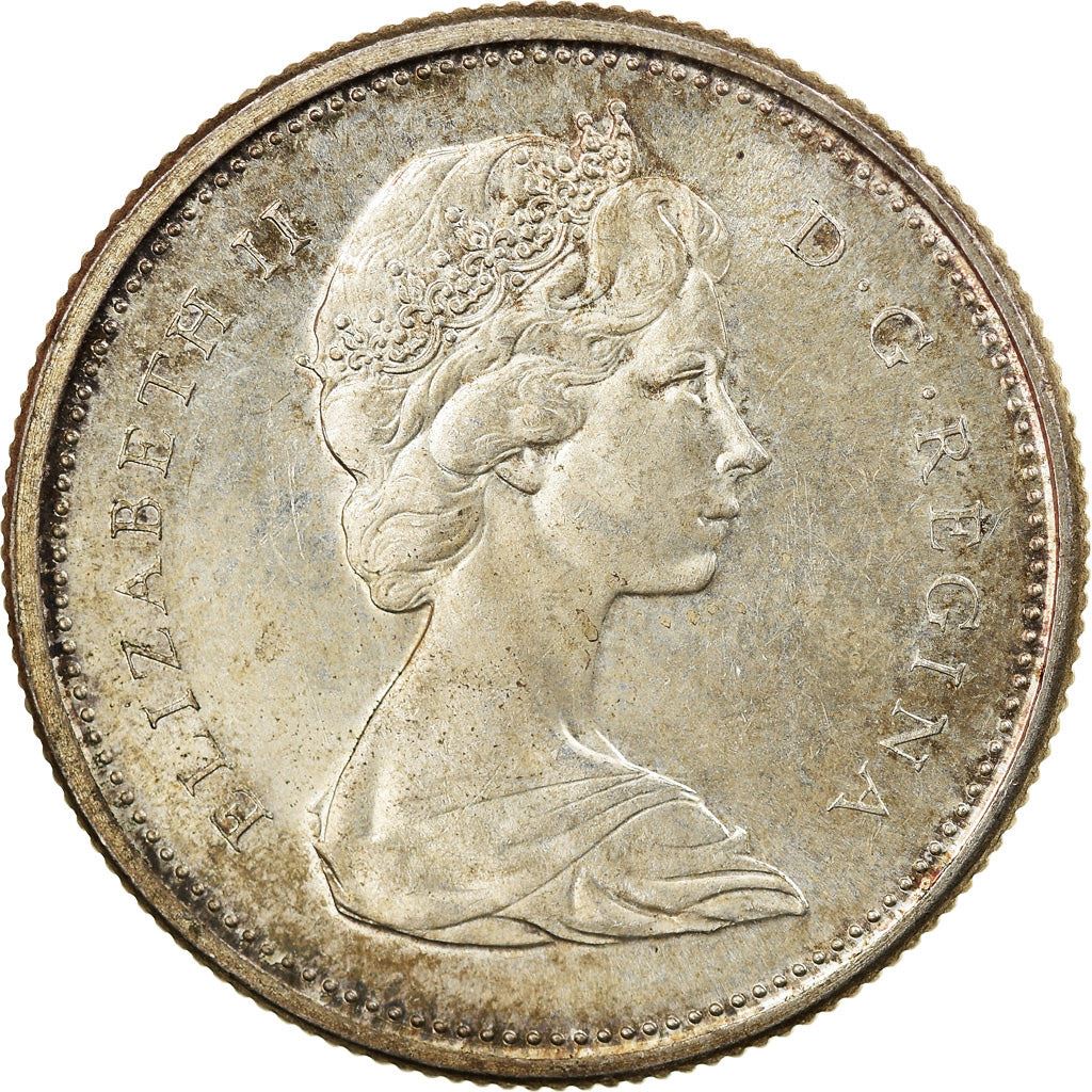Canada | 25 Cents Coin | Silver | 2nd portrait | KM:62 | 1965-1966