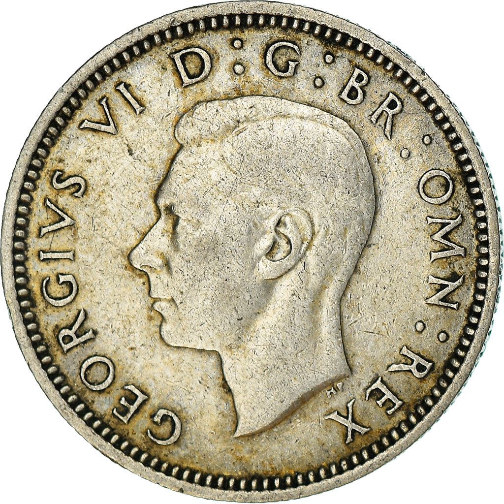 United Kingdom | 6 Pence Coin | George VI | KM:852 | 1937 - 1946