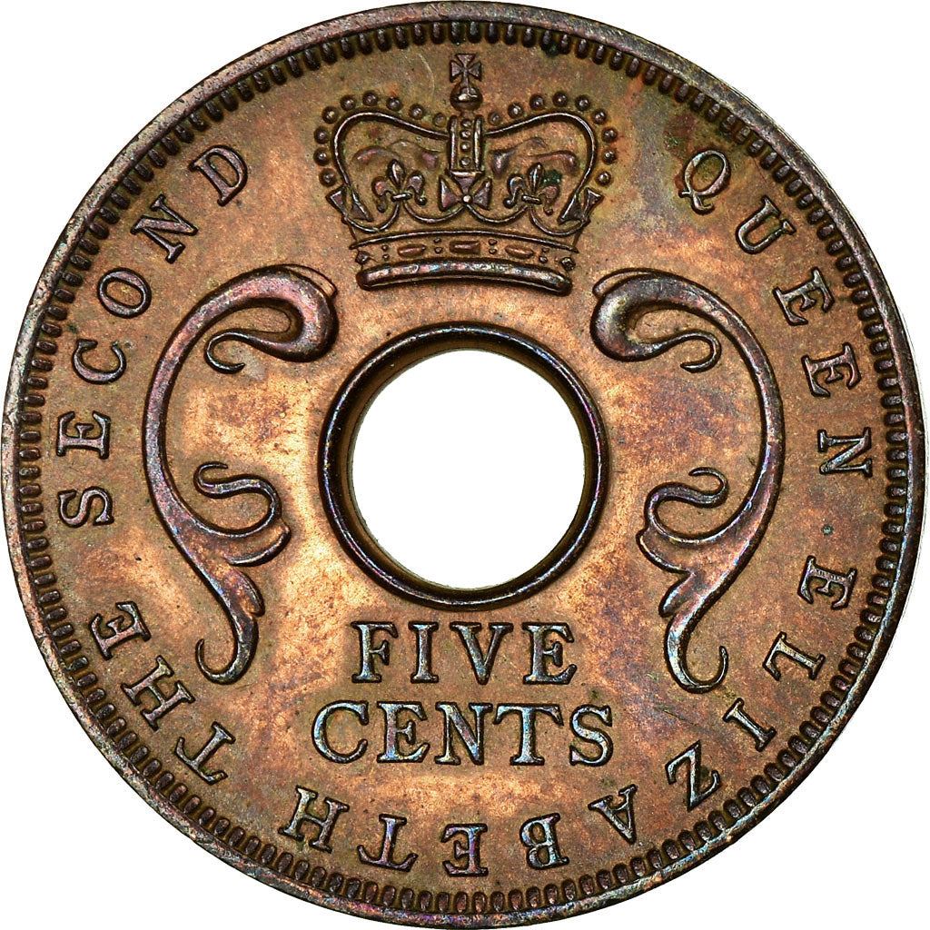 Afrique de l'Est | Pièce de 5 Cents | Couronne | Défenses | Km:37 | 1955 - 1963