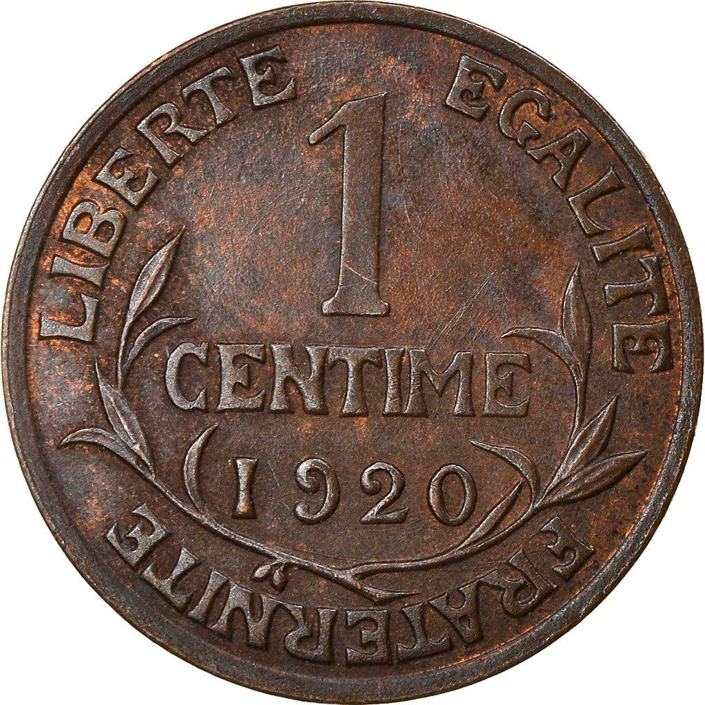 French 1 Centime Coin | Third Republic | KM840 | France | 1898 - 1920