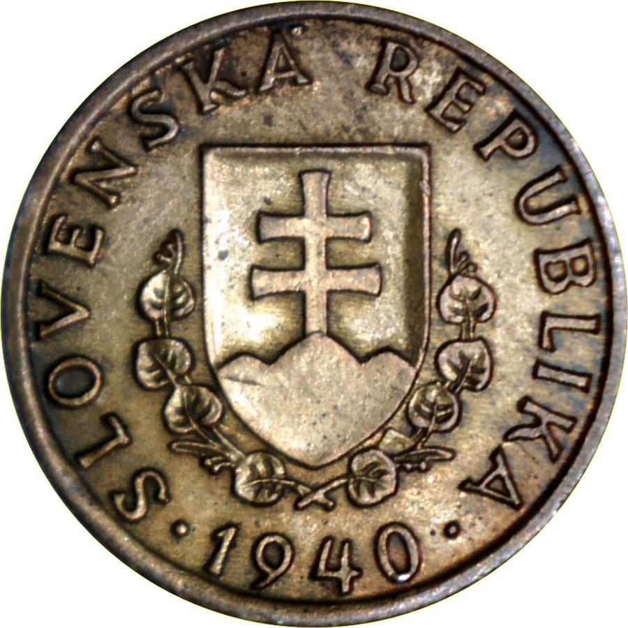 スロバキア | 20ハリエロフ硬貨 | ニトラ城 | KM4 | 1940年 - 1942年