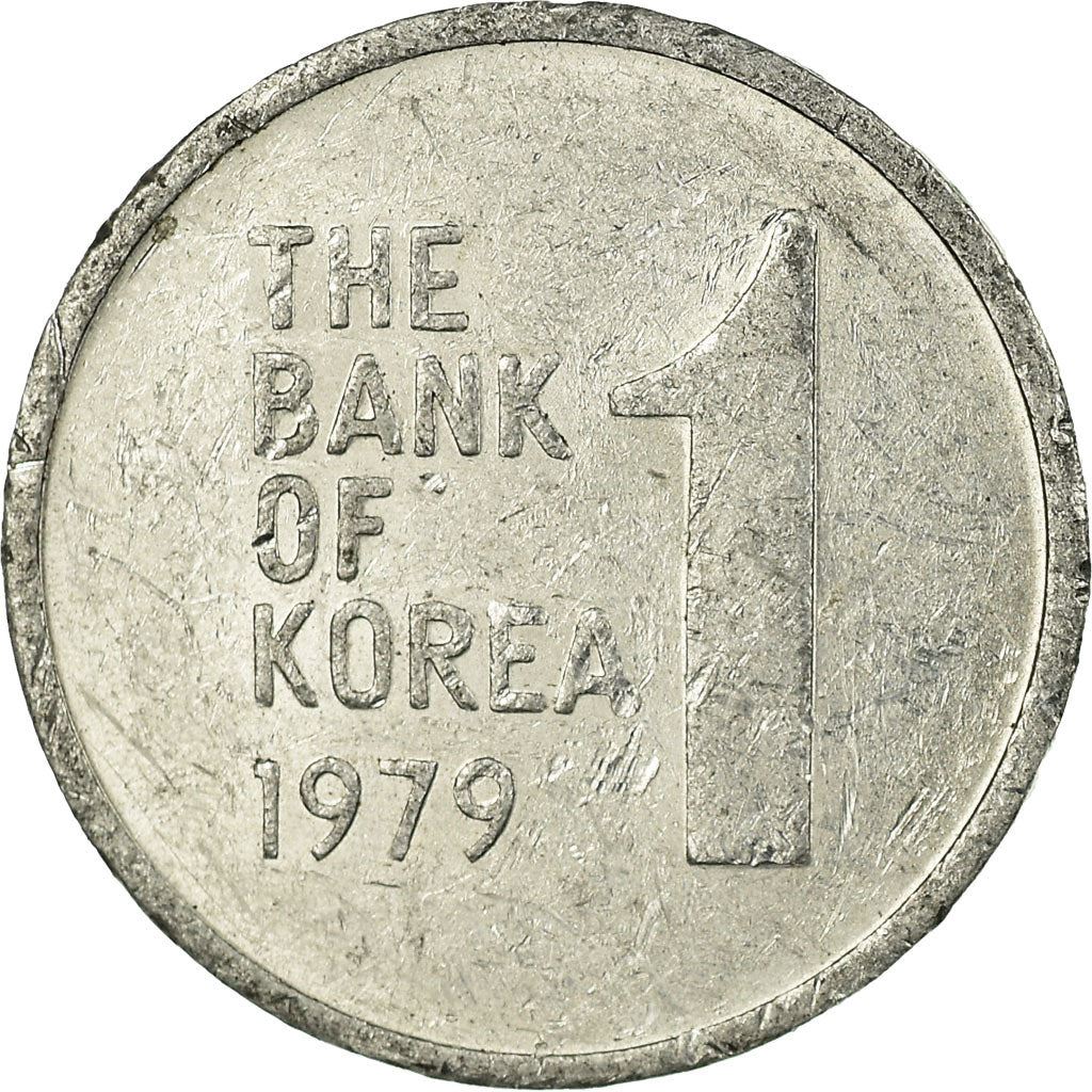 South Korea 1 Won Coin | Rose of Sharon - Hibiscus syriacus | KM4a | 1968 - 1982