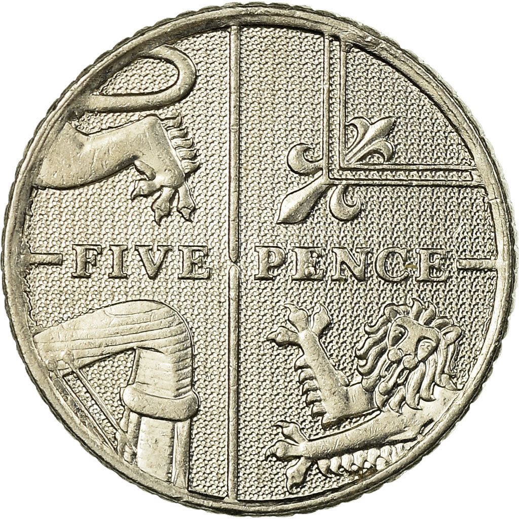 United Kingdom | 5 Pence Coin | Elizabeth II | Km:1109 | 2008 - 2010