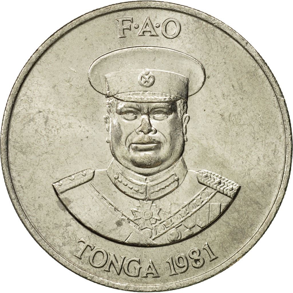 Tonga | 20 Seniti Coin | King Tupou IV | Yam | FAO | Km:70 | 1981 - 1996