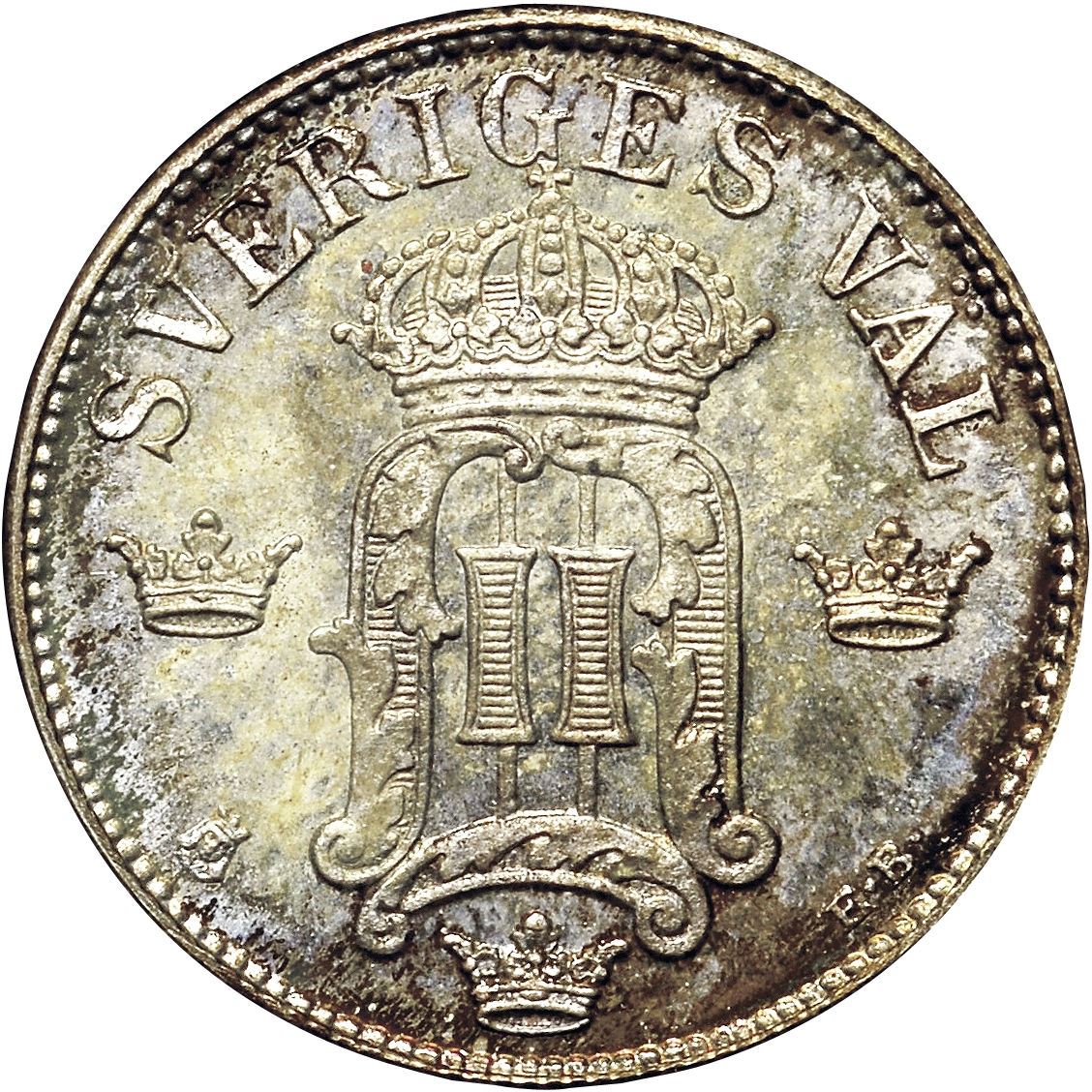 Swedish 10 Ore Coin | Oscar II | Sweden | 1907