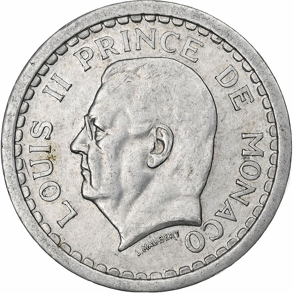 Monaco | 2 Francs Coin | Louis II | Km:121 | 1943