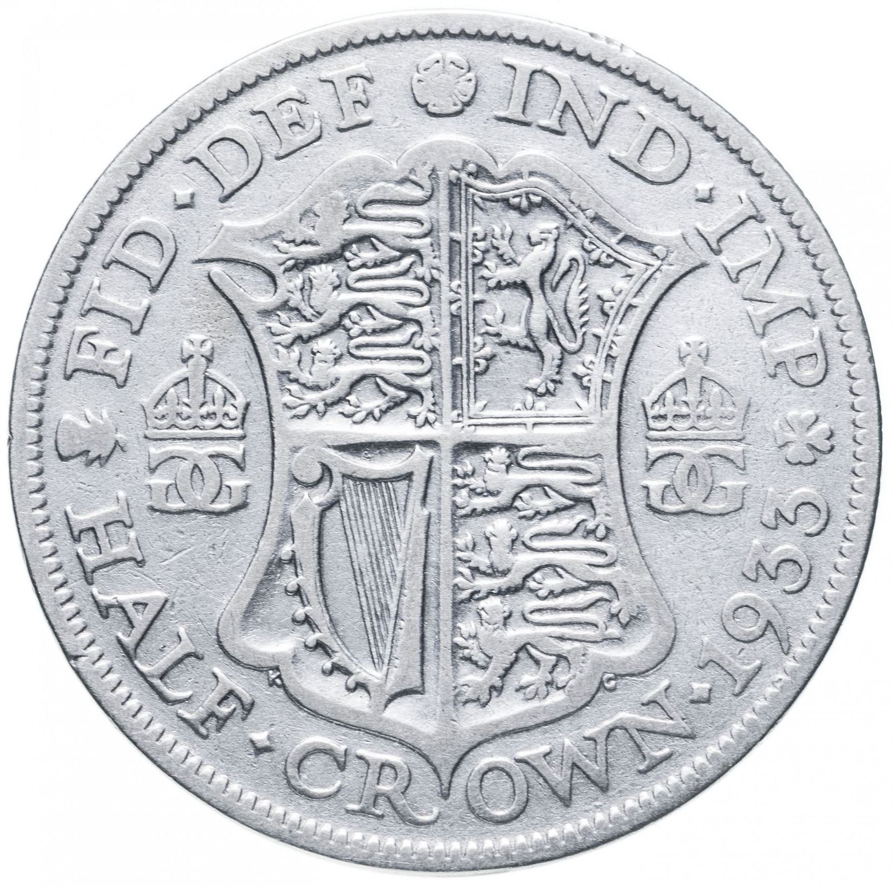 United Kingdom | 1/2 Crown Coin | George V | KM:835 | 1927 - 1936