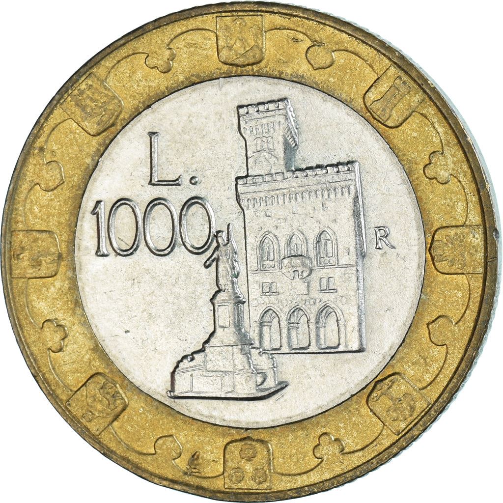 San Marino | 1000 Lire Coin | Government palace | Km:368 | 1997