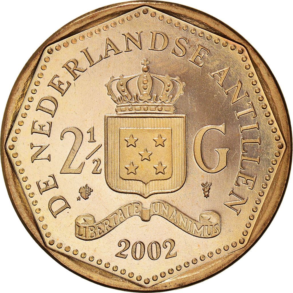 Netherlands Antillean Coin 2.5 Gulden Coin | Queen Beatrix | KM38 | 1989 - 2013