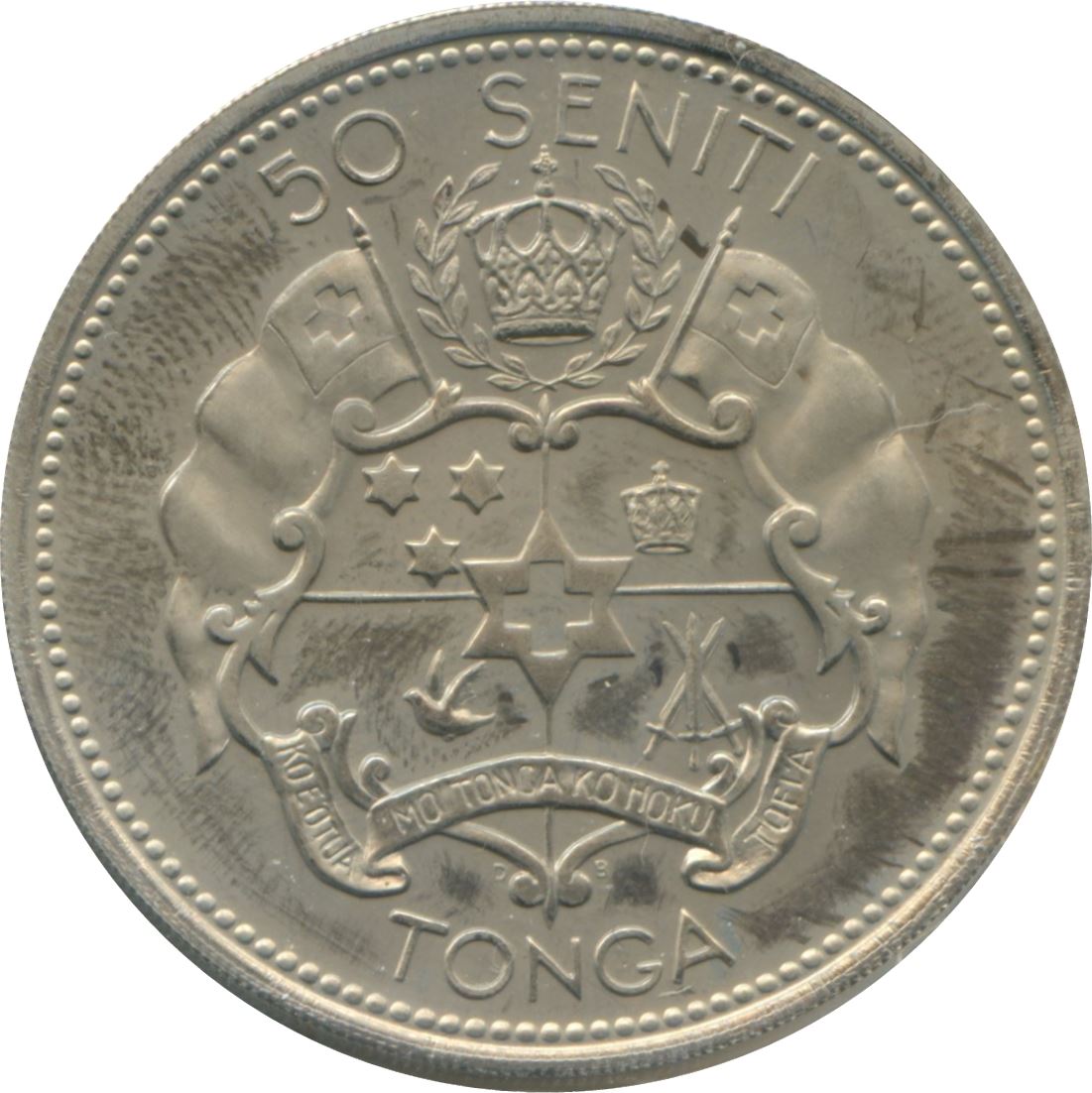 Tonga | 50 Seniti Coin | Queen Tupou III | Star | Km:9 | 1967
