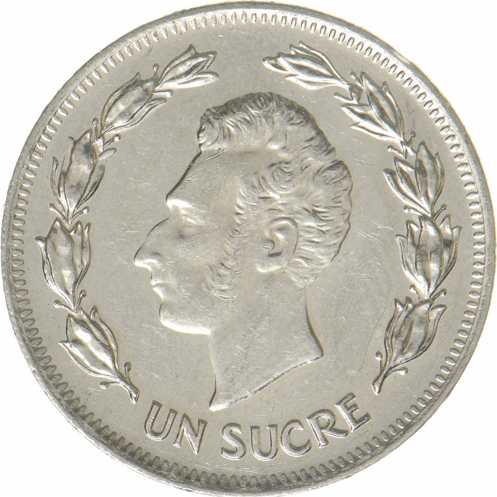 Ecuador | 1 Sucre Coin | Antonio José de Sucre | Nickel clad steel | KM:85.1 | 1985-1986