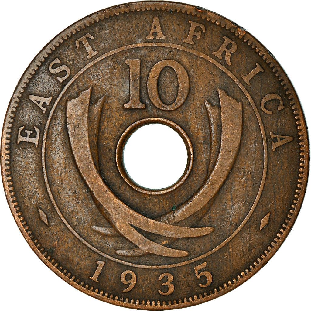 Afrique de l'Est | Pièce de 10 Cents | Couronne | Défenses | Km:19 | 1921 - 1936