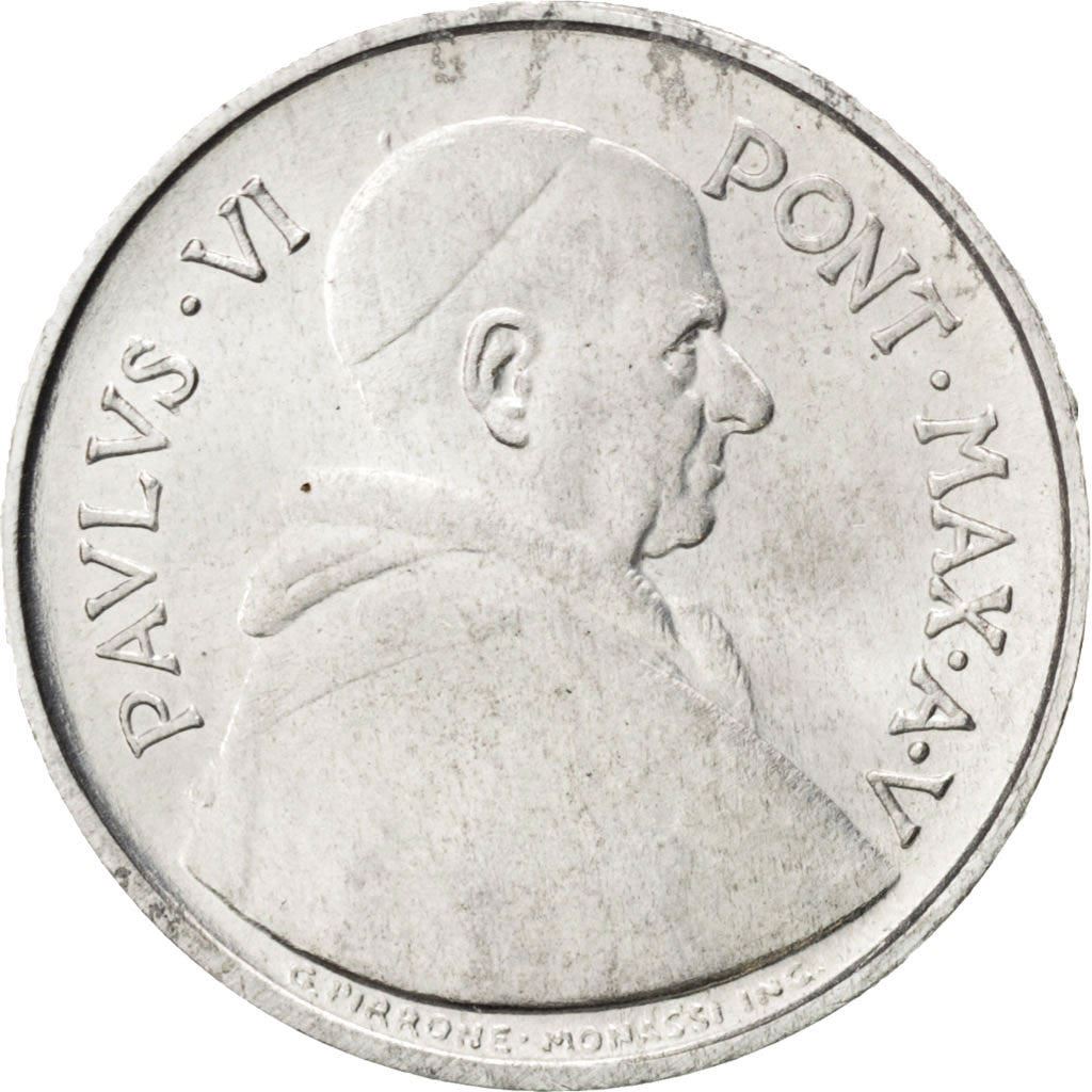 Vatican City | 5 Lire Coin | Paul VI | Km:94 | 1967