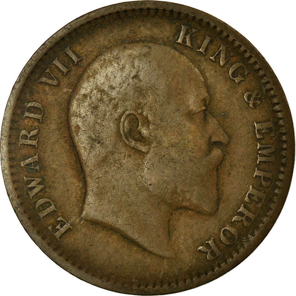 India - British | 1/4 Anna Coin | King Edward VII | Km:502 | 1906 - 1910