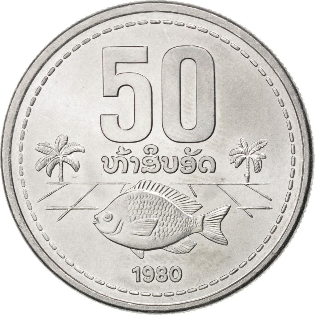 Laos | 50 Att Coin | Coat of arms | Km:24 | 1980
