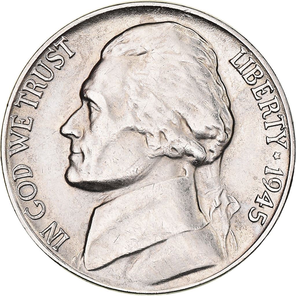 USA | 5 cent mynt | Thomas Jefferson | Monticello | KM192a | 1942 - 1945