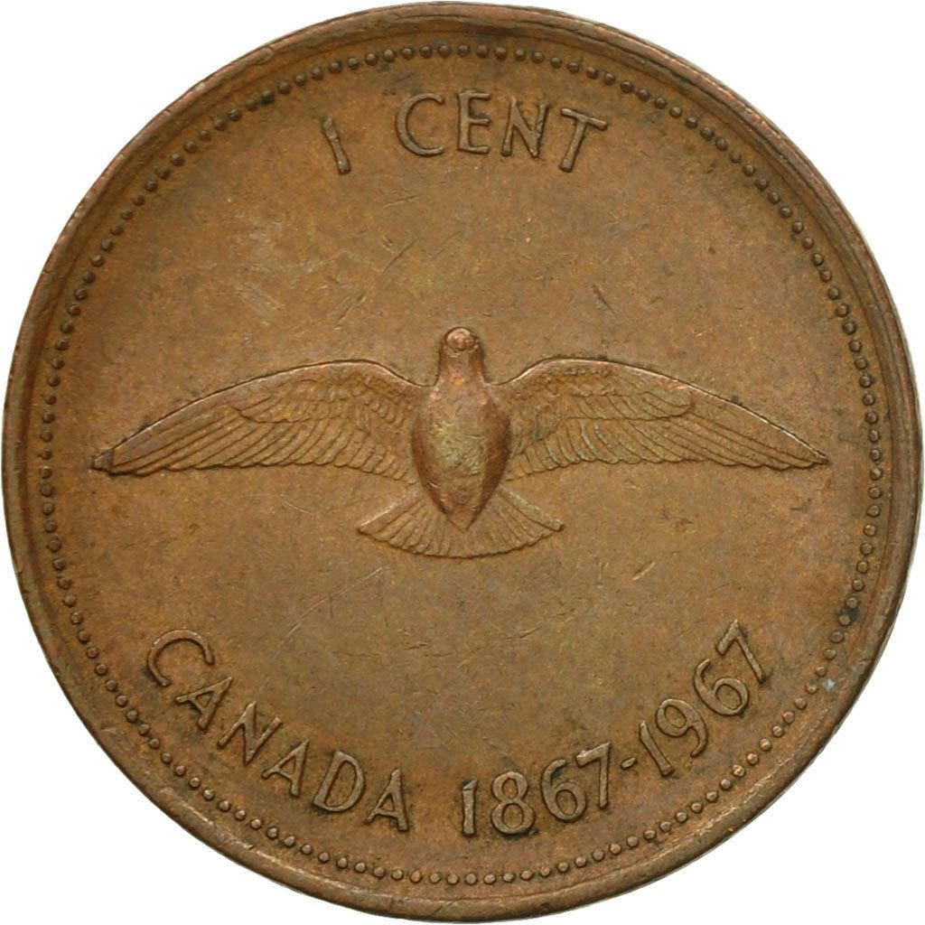 Canada | 1 Cent Coin | Bronze | Rock Dove | KM:65 | 1967