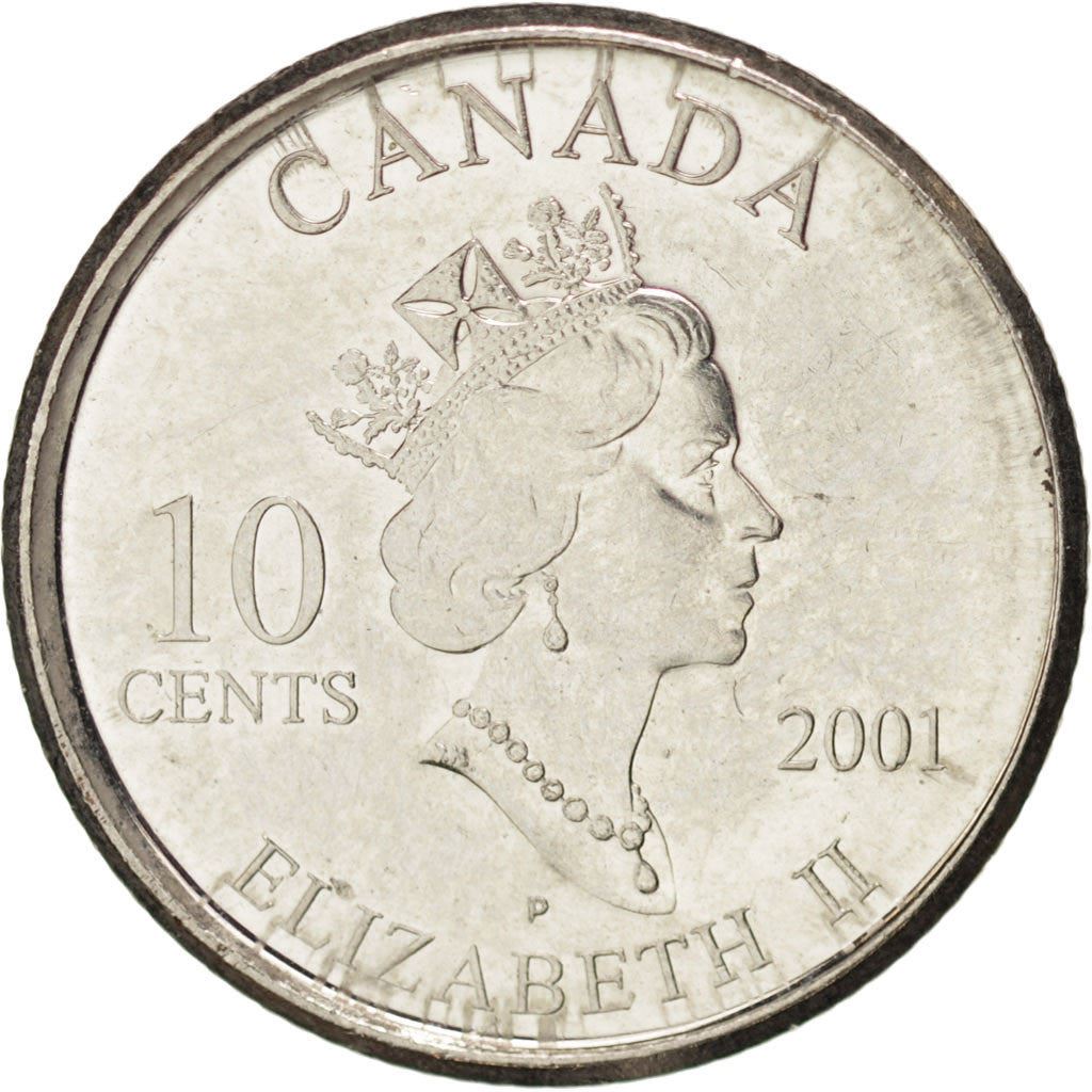 Canada | 10 cent munt | Vrijwilligers | Nikkelgeplateerd staal | KM:412 | 2001