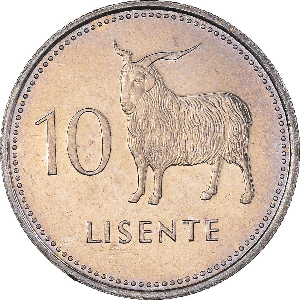 Lesotho | 10 Lisente Coin | Angora goat | Km:19 | 1979 - 1989