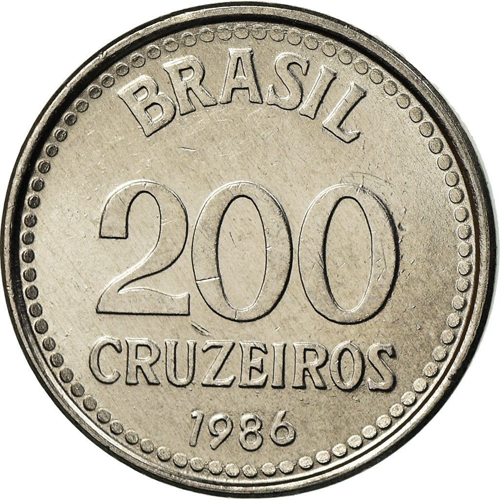 Brazil | 200 Cruzeiros Coin | Star | Km:596 | 1985 - 1986