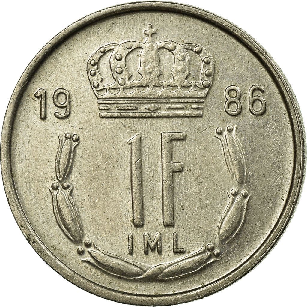 Luxembourg | 1 Franc Coin | Grand Duke Jean | Copper-nickel | KM:59 | 1986-1987