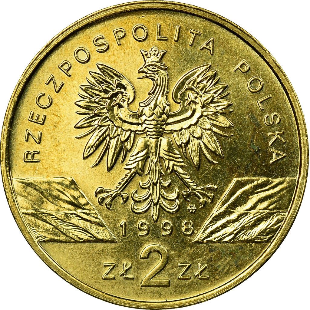 Poland | 2 Zlotys Coin | Ropucha Paskówka | Y:340 | 1998