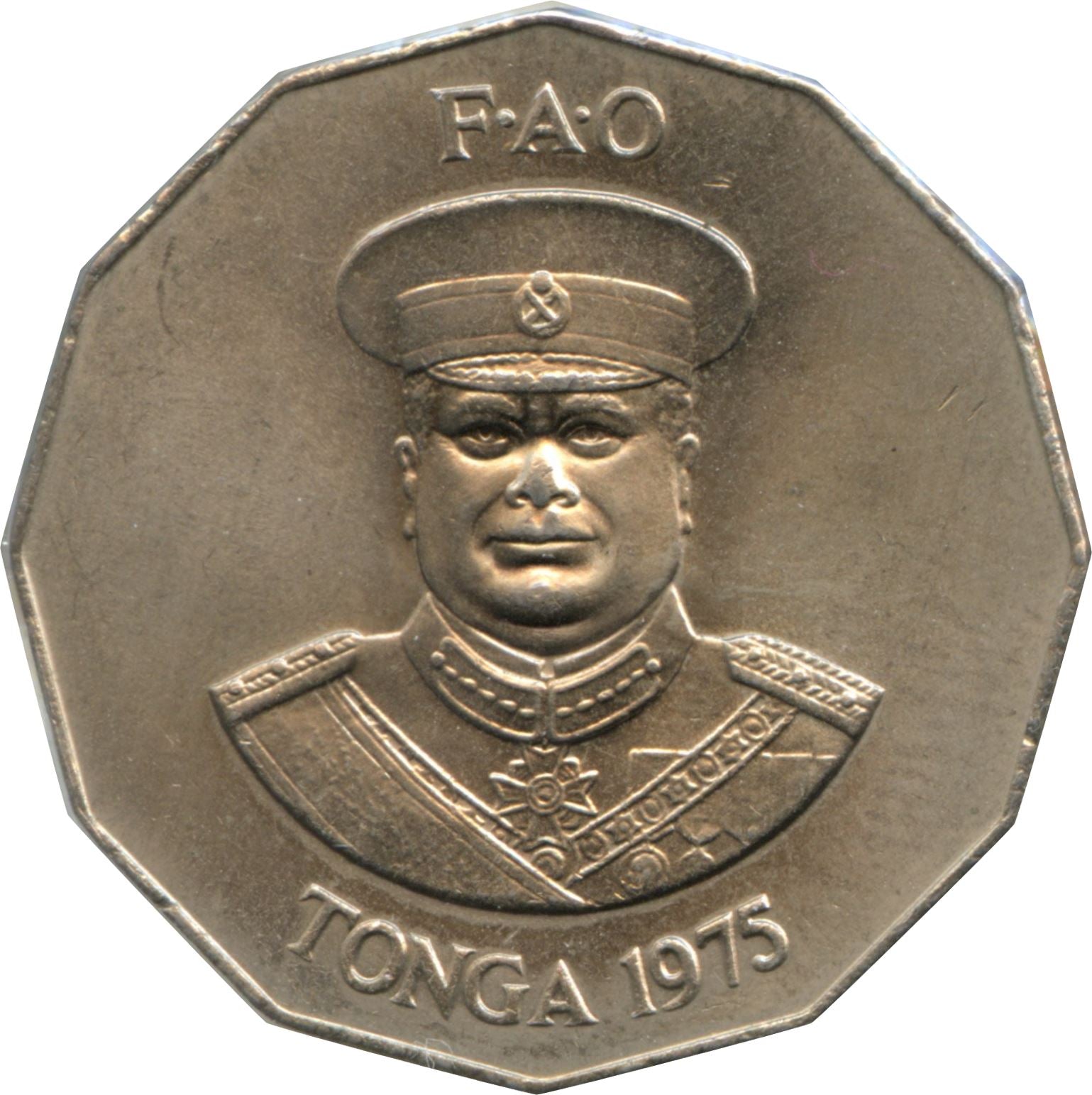 Tonga | 50 Seniti Coin | King Tupou IV | 50 Fish | FAO | Km:47 | 1975 - 1978