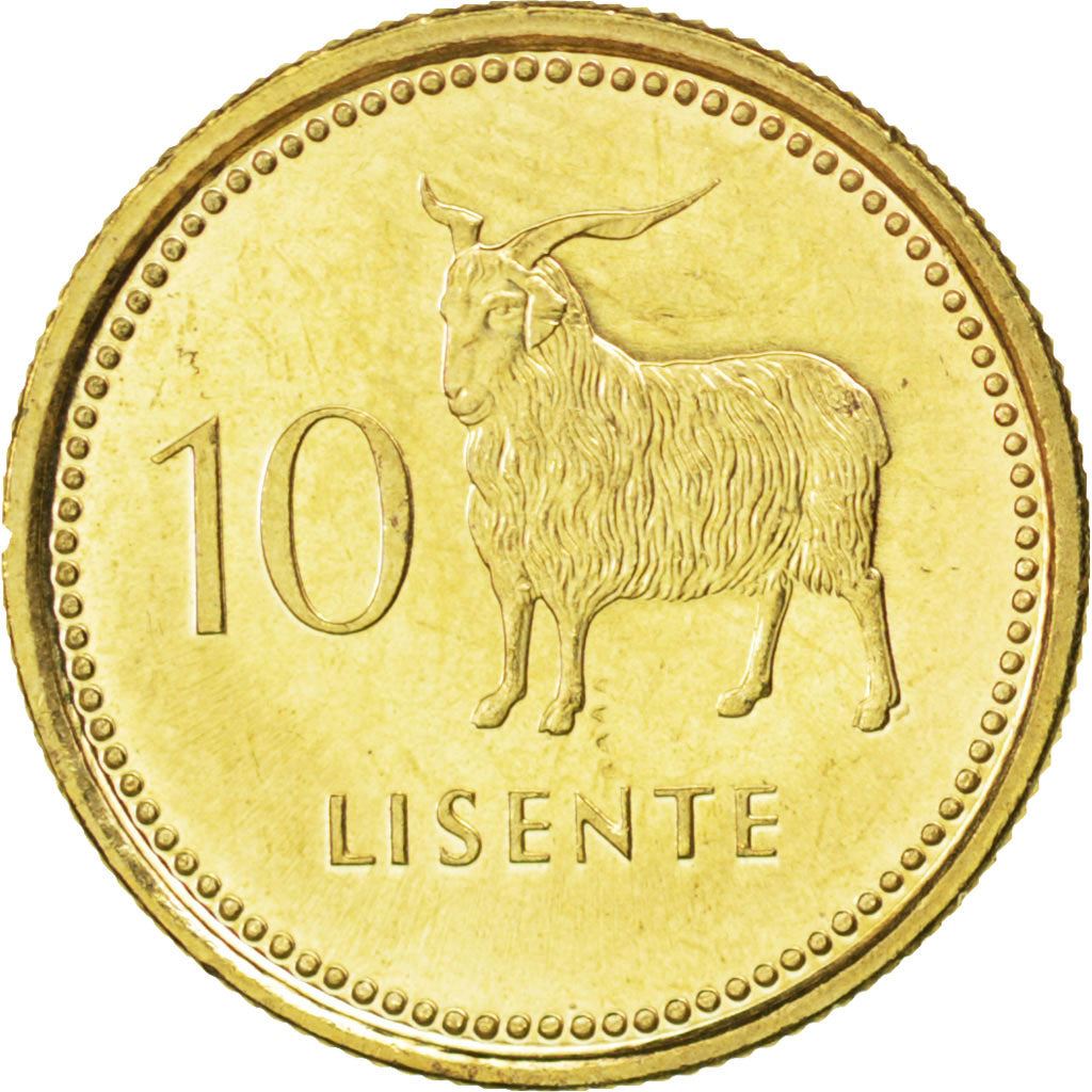 Lesotho | 10 Lisente Coin | Angora goat | Km:63 | 1998 - 2023