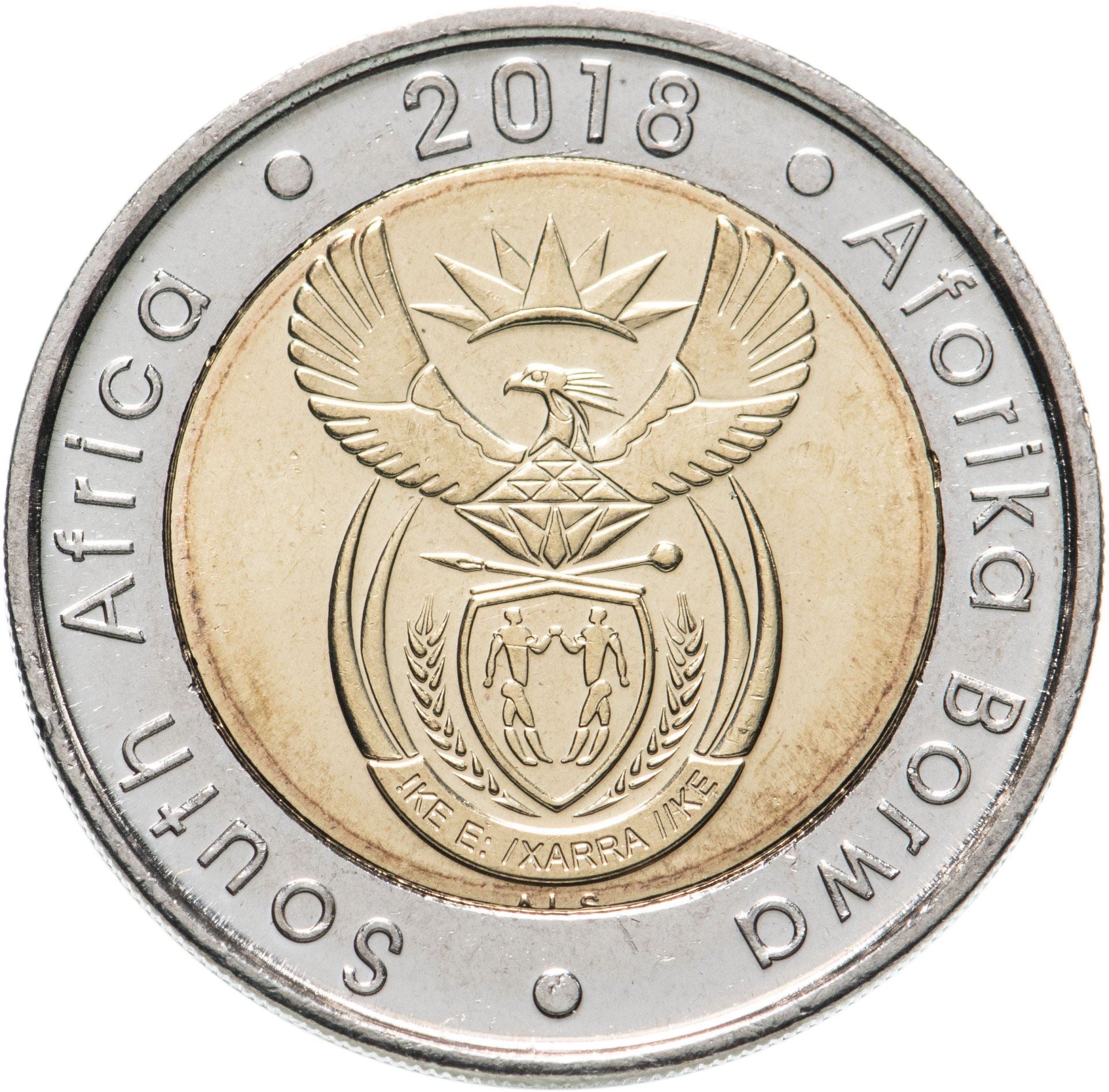 South Africa | 5 Rand Coin | Nelson Mandela | Km:680 | 2018