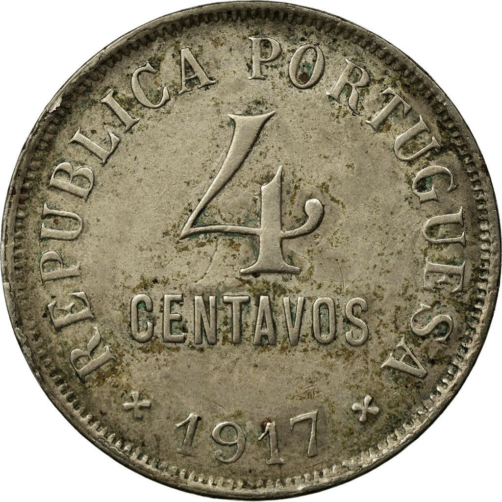 Portugal | 4 Centavos Coin | Copper-Nickel | Km:566 | 1917 - 1919