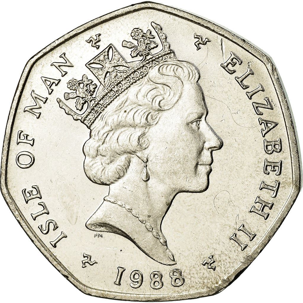 Isle of Man | 50 Pence Coin | Technology | Km:212 | 1988 - 1995